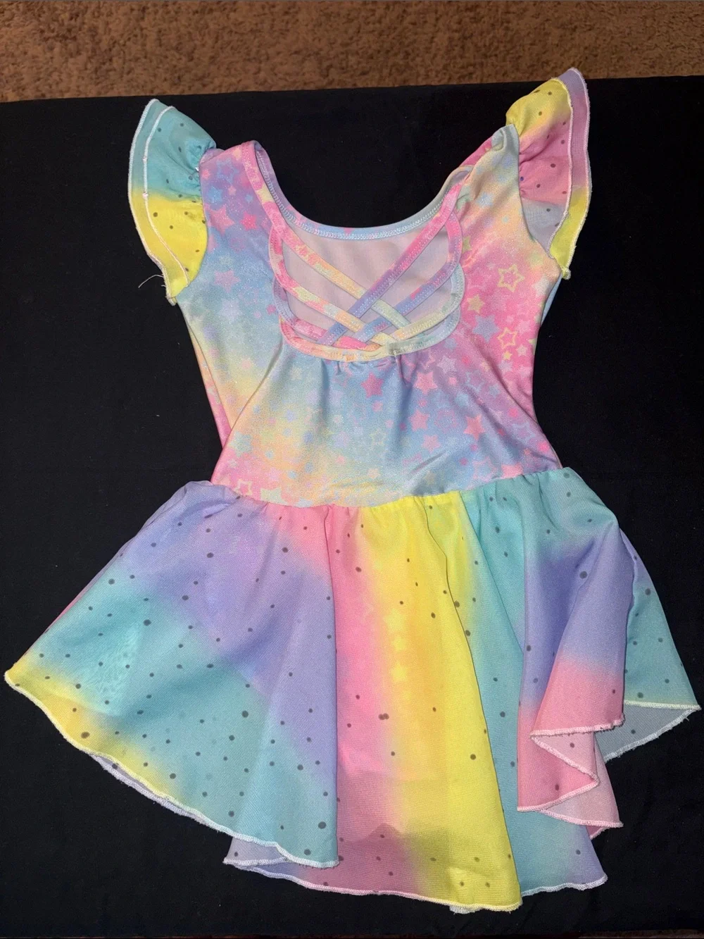 Pastel Rainbow Star Tutu Dress for Kids - Multicolor